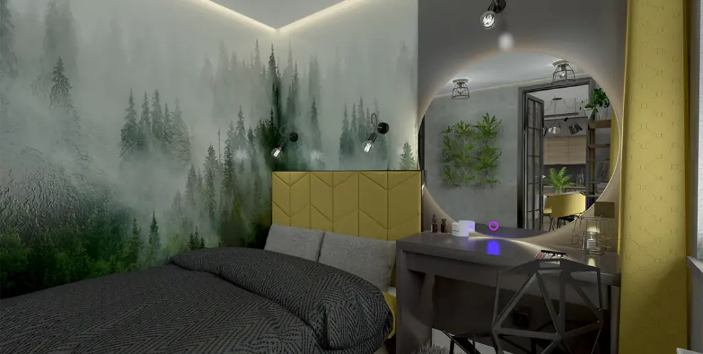 wizualizacja pełna sypialnia