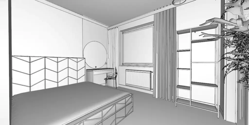 wizualizacja wstepna sypialnia