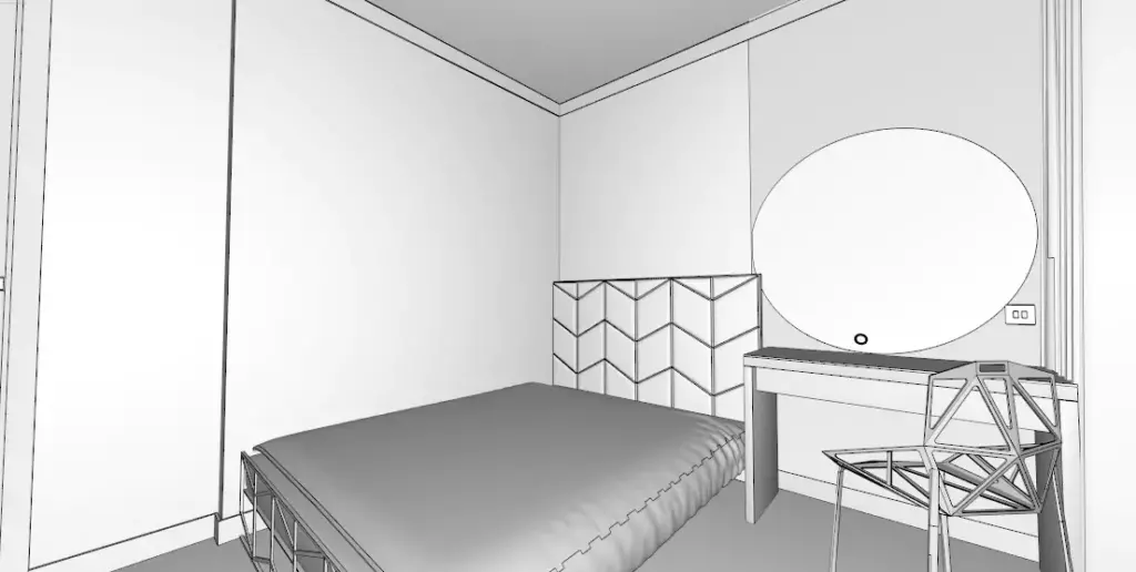 wizualizacja wstepna sypialnia